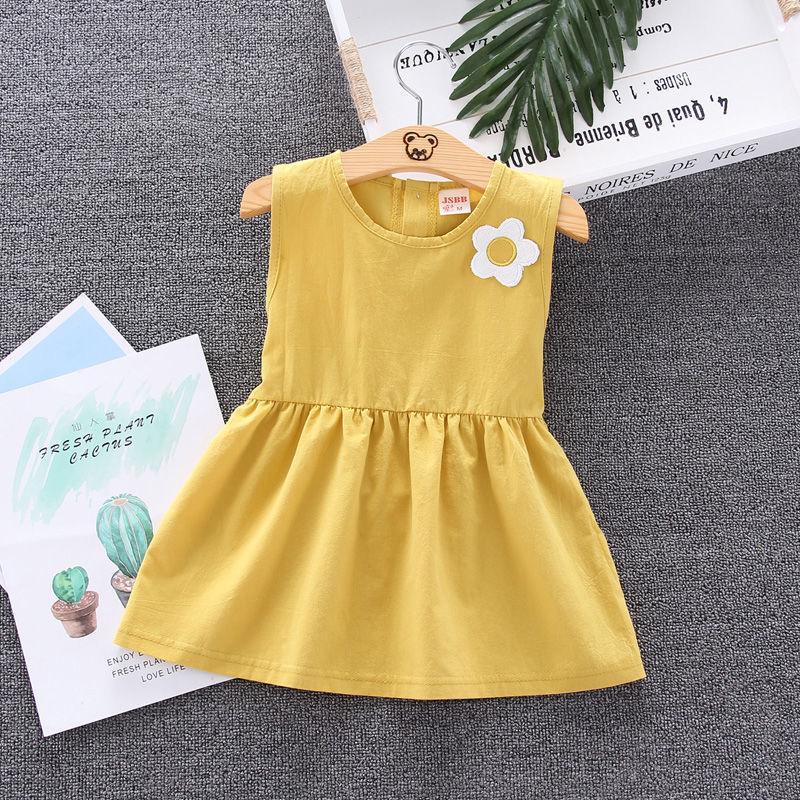 Girls' Cotton Skirt Summer Girls' Princess Skirt Children's Sleeveless Dress Baby Summer 1-4 Years Old