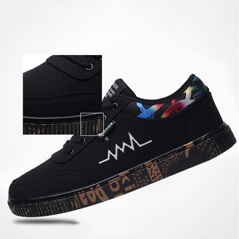 Summer Breathable Men's Shoes Canvas Shoes Fashion Trend Korean Student Shoes Men's Board Shoes Casual Sports Men's Cloth Shoes