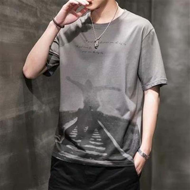 Casual Men's Summer Casual Wear Men's Printed Short-sleeved T-shirt