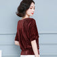 Women Summer Blouses Glitter Loose Short Sleeve Shirt Tops Large Size Elegant Shiny Sequin Tunic Ladies Blouse