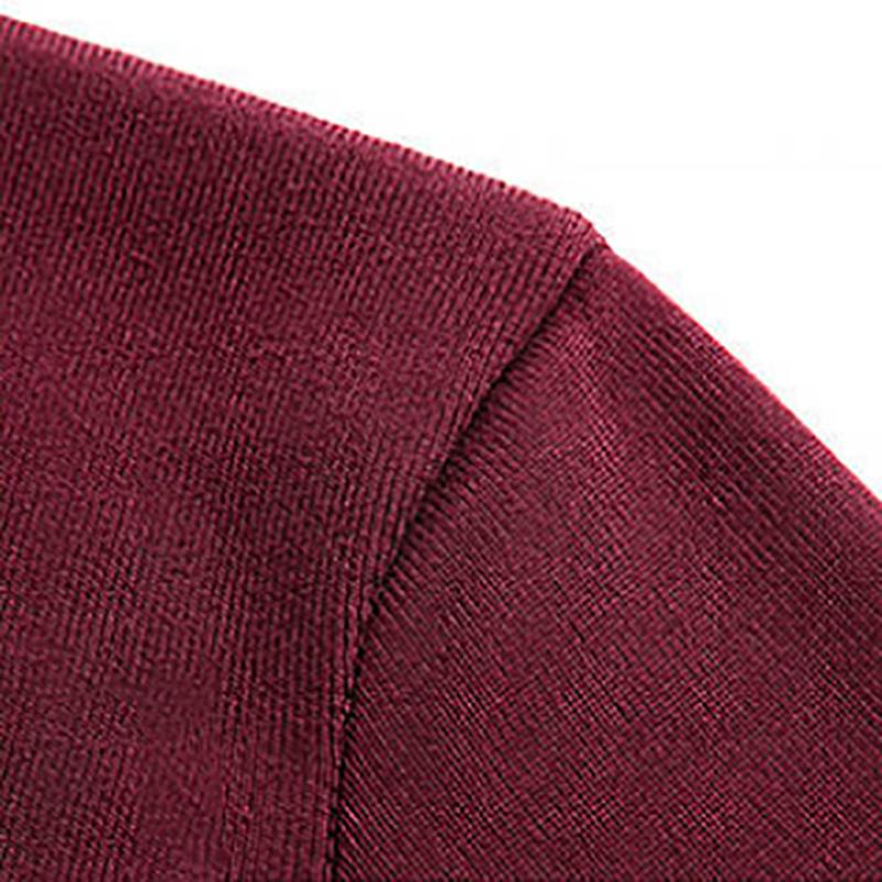 Men's Autumn and Winter V-neck Sweatshirts Thickened Knit Sweater Pullover Warm Bottoming Sweater for Men