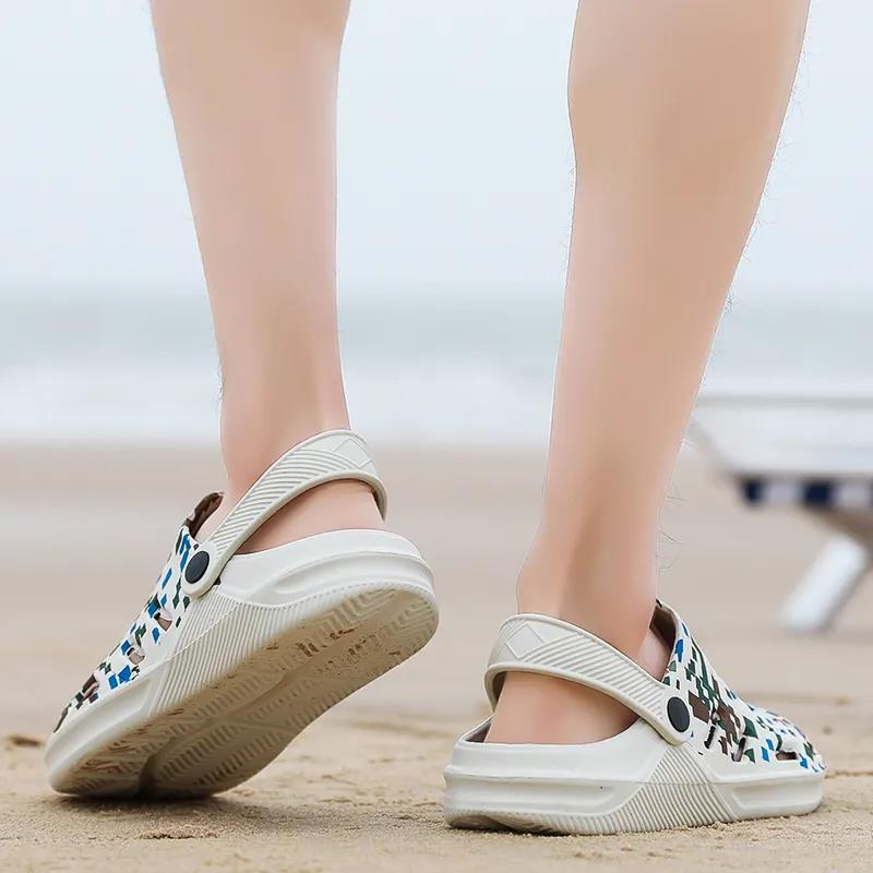 Couples Unisex Camouflage Hole Shoes Beach Slippers Sandals Outdoor Casual Shoes