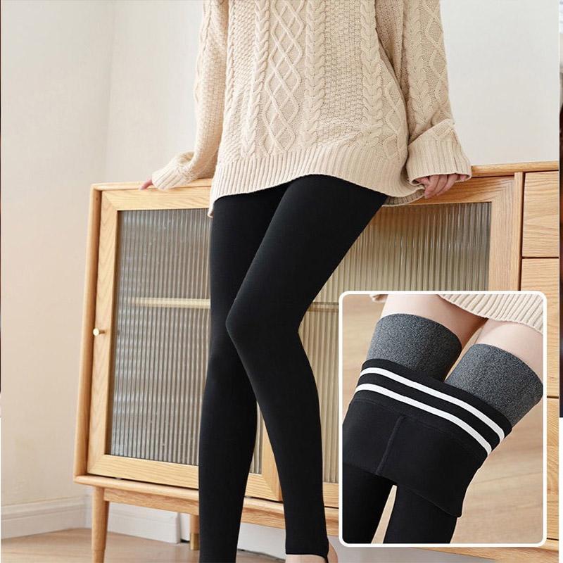 Autumn and Winter Plus Velvet Thickening Yoga Leggings High Waist Stretch Buttocks Slimming Warm and Cold Resistant One-piece Foot Pants Outer Wear