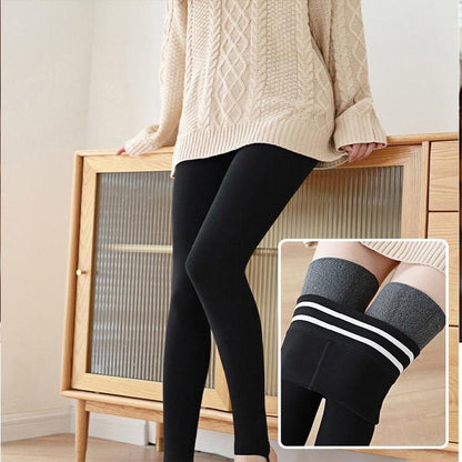 Autumn and Winter Plus Velvet Thickening Yoga Leggings High Waist Stretch Buttocks Slimming Warm and Cold Resistant One-piece Foot Pants Outer Wear