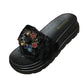 Wedge Platform Sandals Slipper Fashion Outer Wear High Heel Slippers Thick Bottomed Chunky-Heel Women's House Shoes