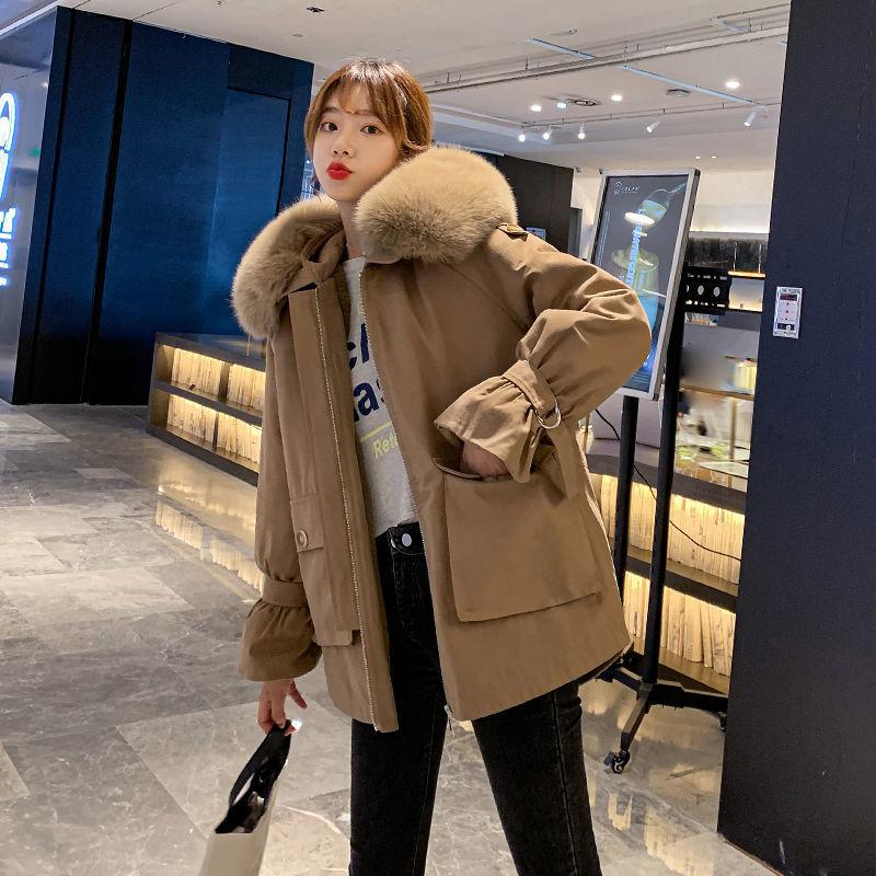 Short Down Cotton Coat Cotton Jacket Women's Coat Winter Student Korean Version Loose Plus Fleece Parkas Women