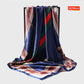 Women Elegant Scarf  Square Silk Imitation Satin Flower Scarf Wrap Shawl Sunscreen Gauze Shawl All-match Headscarf