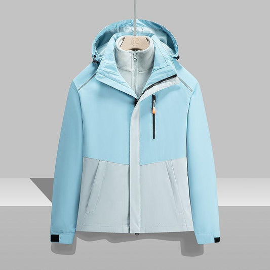 Super Soft Jacket Women's Three-in-one Detachable Two-piece Suit Plus Velvet Autumn and Winter Jacket