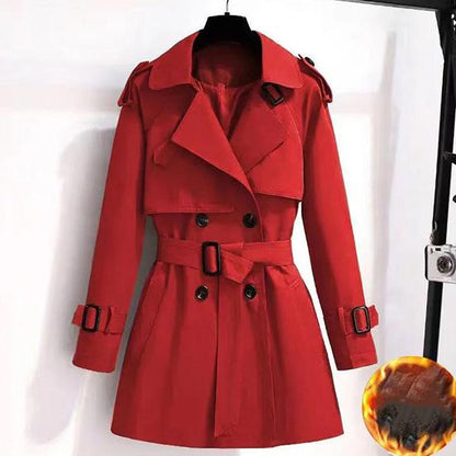 Women's Winter Large Size Plush Thickened Short Windbreaker Female Outdoor British Style Warm Coats Office Lady Casual Jacket