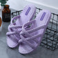 Women's Summer Slippers Soft Bottom Indoor Mute Non-slip Household Bathroom Slippers Large Size Deodorant Couple Slippers