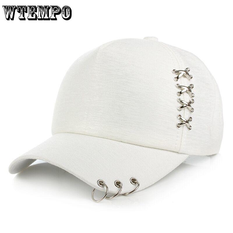 Dad Hat Creative Piercing Ring Baseball Cap Punk Gorras Bone Masculino Feminino Beisbol Hip Hop Snap