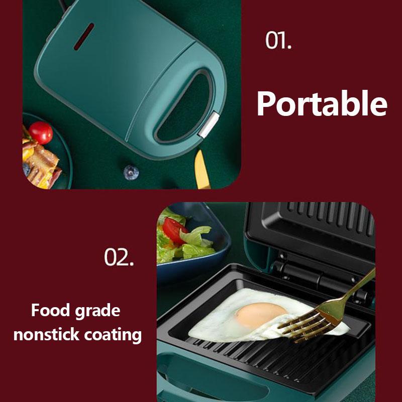 700W Sandwich Making Machine Bread Maker Barbecue Machine Kitchen Supplies for Breakfast and Afternoon Tea