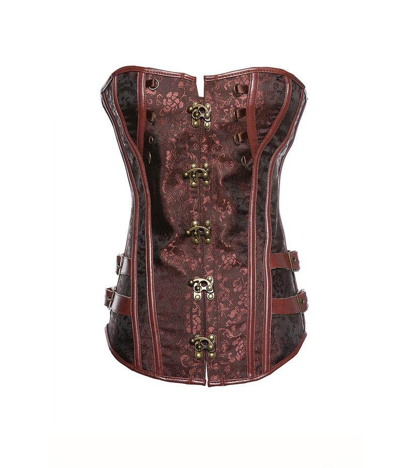 Women Faux Leather Bustier Corset Dress Underwear Black Steampunk Shapewear Gothic Sexy Corselet