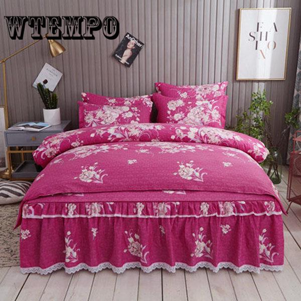 Bedding Sets Floral Dust Ruffle Bed Skirt Queen Size Bedspread Coverlet