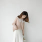 Pofulove Schoolgirl Lace O Neck Warm Knitwear Skin-friendly High Elasticity Girly Pullover Sweater