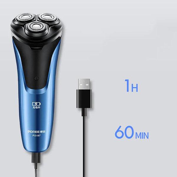 Electric Shaver Fully Automatic Electric Shaver Men's Lightweight Portable Rechargeable Travel Shave Tool