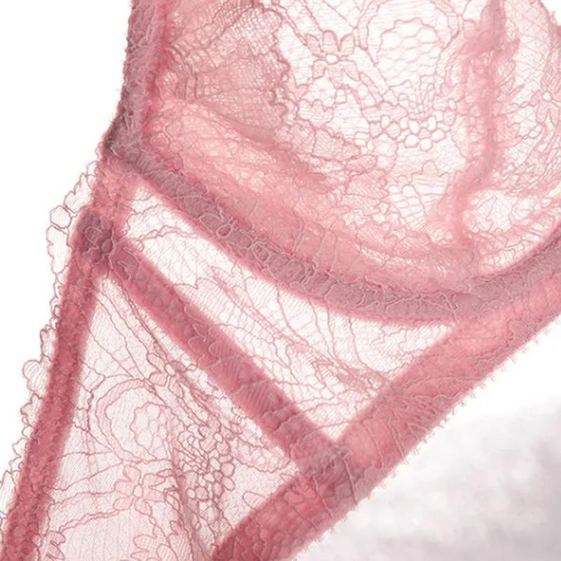 Women's Sexy Lace Underwear Ultra-thin Big Breasts Show Small Female Gathered Anti-sagging Adjustable Straps Beautiful Back Girl's Solid Brassiere