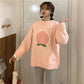 Autumn Winter Small Fresh Interesting Fruit Jacquard Short Outer Wear Sweater Cartoon Sweater Loose Thick Long Sleeved Pullover Sweater
