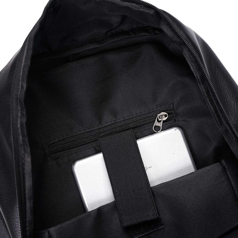 Student Backpack Men Waterproof Large Capacity Pu Leather Outdoor Sports Travel Bag Bag