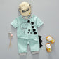 Cartoon Children's Summer Cute Set Pullover Top Short Sleeve T-shirt Shorts Boys Girls Two Piece Suit