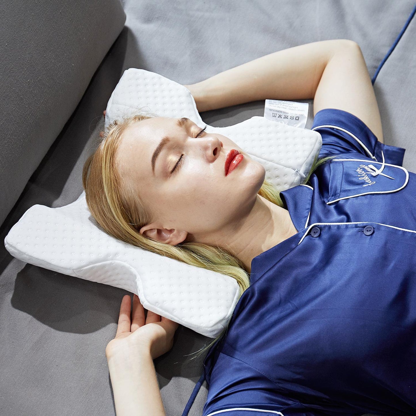 Double Memory Pillow Imitation Arm Pillow Boyfriend Arch Pillow Slow Rebound Pressure Pillow Anti Numbness Couple Sleep Pillow