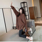 Autumn and Winter Loose Jacket Korean Fashion Casual Sweater Mid-length Round Neck Female Student Top