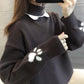 Winter Women's Turtleneck Sweater Women Plus Velvet Thick Loose Bottoming Shirt Autumn and Winter Wear All-match
