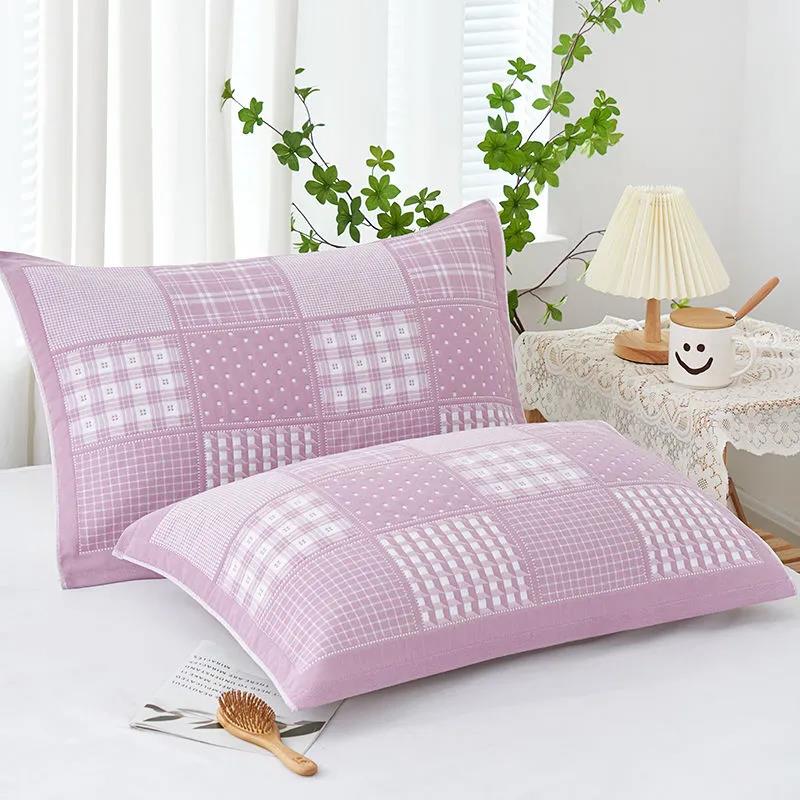 A Pair of Cotton Pillowcases Thickened Household Pillowcases Soft Skin-friendly Student Dormitory Pillow Covers
