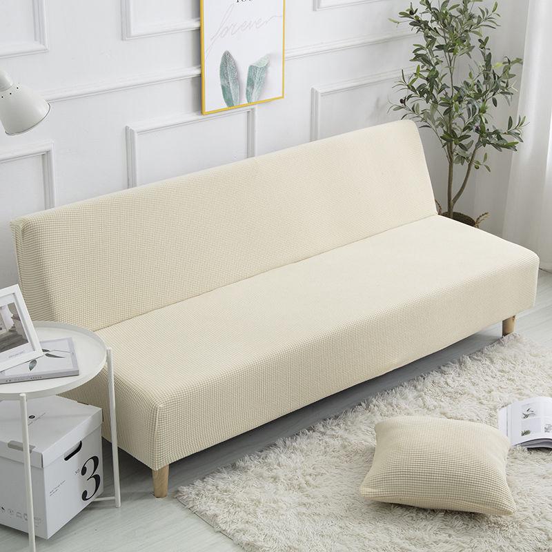 Armless Sofa Cover  Elastic Printed Armless Folding Sofa Bed Cover Folding Modern Stretch Sofa Bed Slipcover Couch Protector
