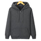 Autumn and Winter Sweatshirts Plus Fat Plus Size Plus Velvet Thick Men's Sweater Pure Cotton Hooded Zipper Fat Sweater