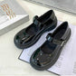 Thick-soled Round-toe Women's Shoes All-match Retro British Style Leather Shoes Japanese Women's Small Leather Shoes