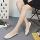 Women's Shoes Single Shoes Flat Shoes Women's Pearl Shoes Square Toe Shallow Mouth Flat Heel Shoes Soft Leather Slip-on Shoes