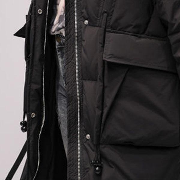 Winter All-match Mid-length Down Jacket Women's Hooded White Duck Down Real Big Fur Collar Jacket Thickened Warmth