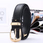 Fashion Men Women Buckle-Free Elastic Belt Leather Waistband for Jeans Pants