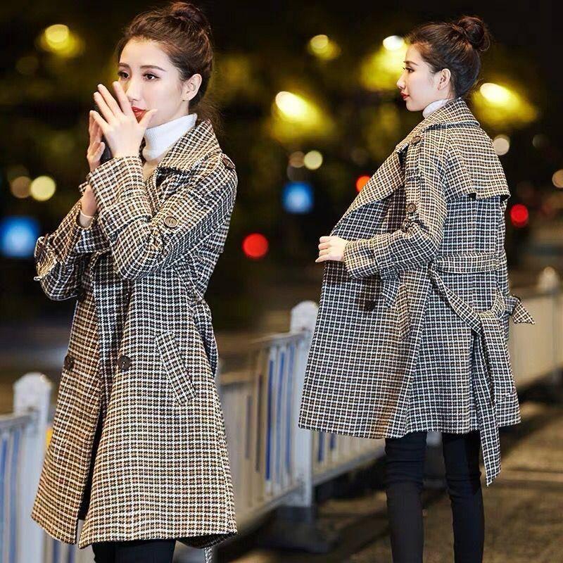 Winter Wool Coat Women Europe Style Plus Size Casaco Feminino Ladies Autumn Slim Long Woolen Coats