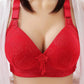 Large Size Thin Bra No Steel Ring Anti-sagging Big Breasts Show Small Comfortable Gather Breathable Skin-friendly Sweat-absorbing Bra