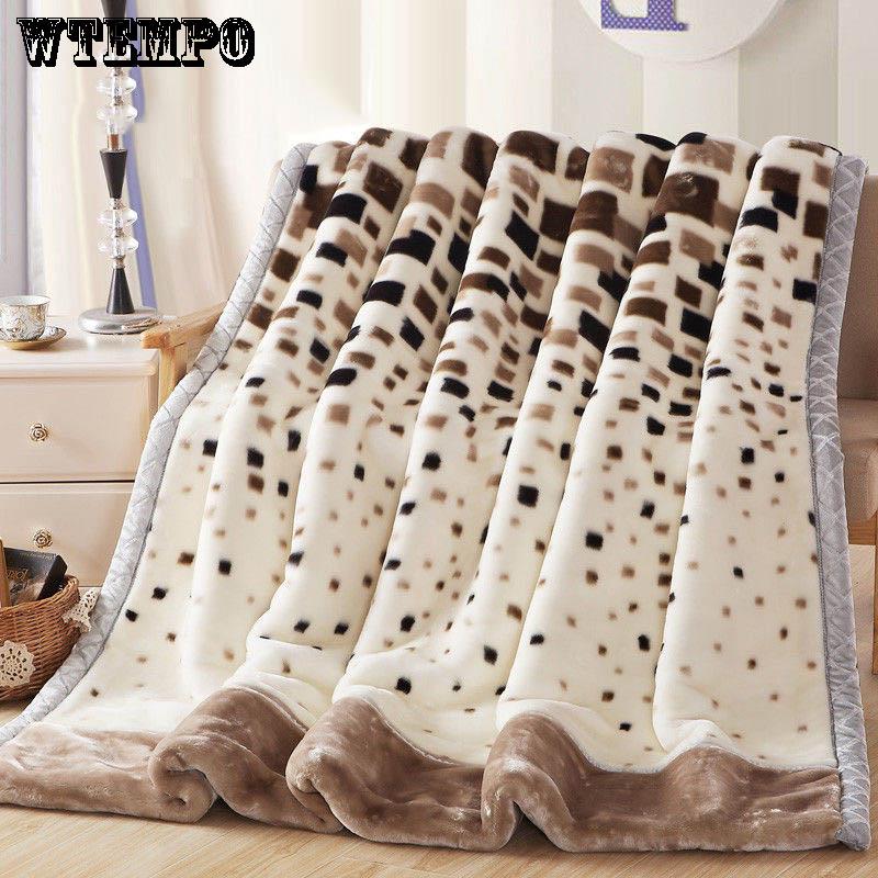 Blanket Quilt Thickened Double Coral Fleece Blanket Comfortable Dormitory Home Winter Blanket