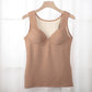 Comes with Chest Pad Thermal Underwear Ladies Plus Velvet Thickening Winter Seamless Body Shaping Bottoming Vest Without Underwear