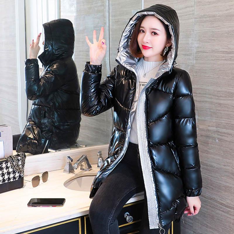 WTEMPO Women's Cotton-padded Jacket Mid-length Winter Loose Colorful Hooded Down Jacket