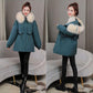 Winter Women's Cotton Jacket Jacket Mid-length Large Fur Collar Plus Down Jacket Thickening Plus Down Jacket