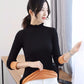 Plus Velvet Thick Warm Sweater Women Fashion Self-cultivation Half-high Neck Pullover Short Base Sweater Elegant Temperament Female Top