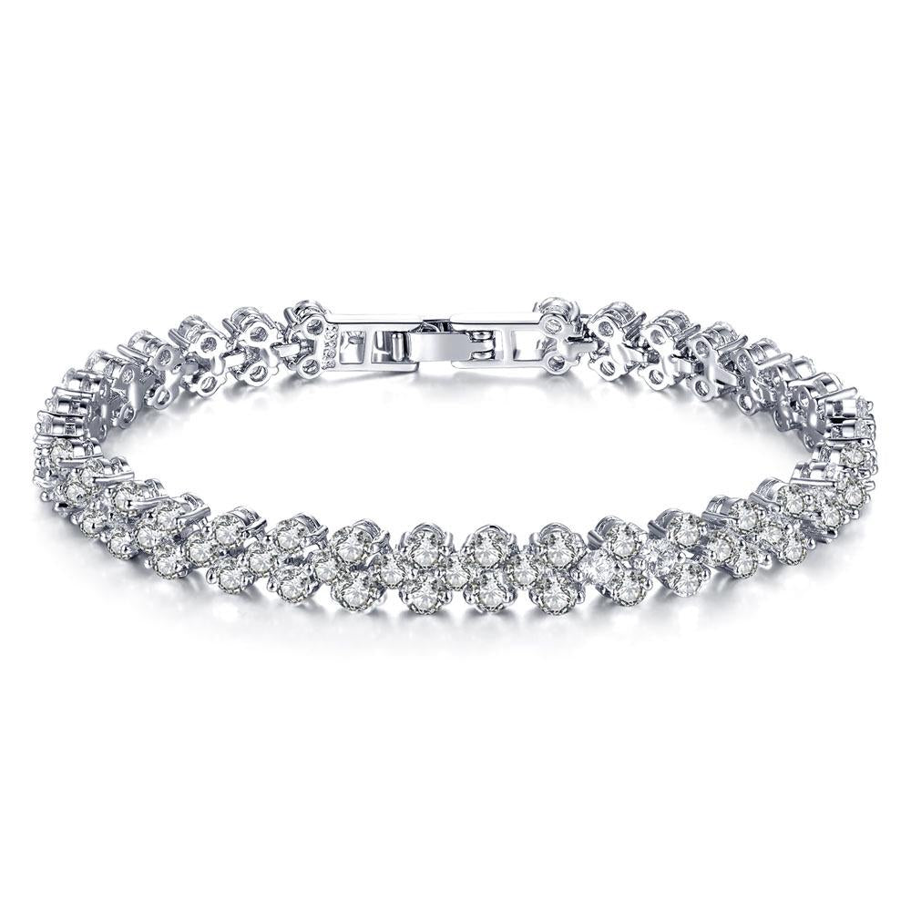 Roman bracelet with Austrian zircon bracelet Fashion European and American zirconium inlaid bracelet Zircon Bracelet