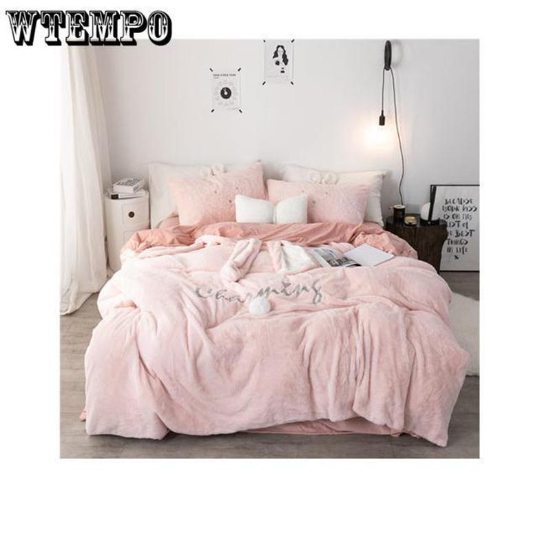 4pcs Cotton Luxury Bedding Set Soft  Queen/king Size Bed Sheet Soft Pillowcases
