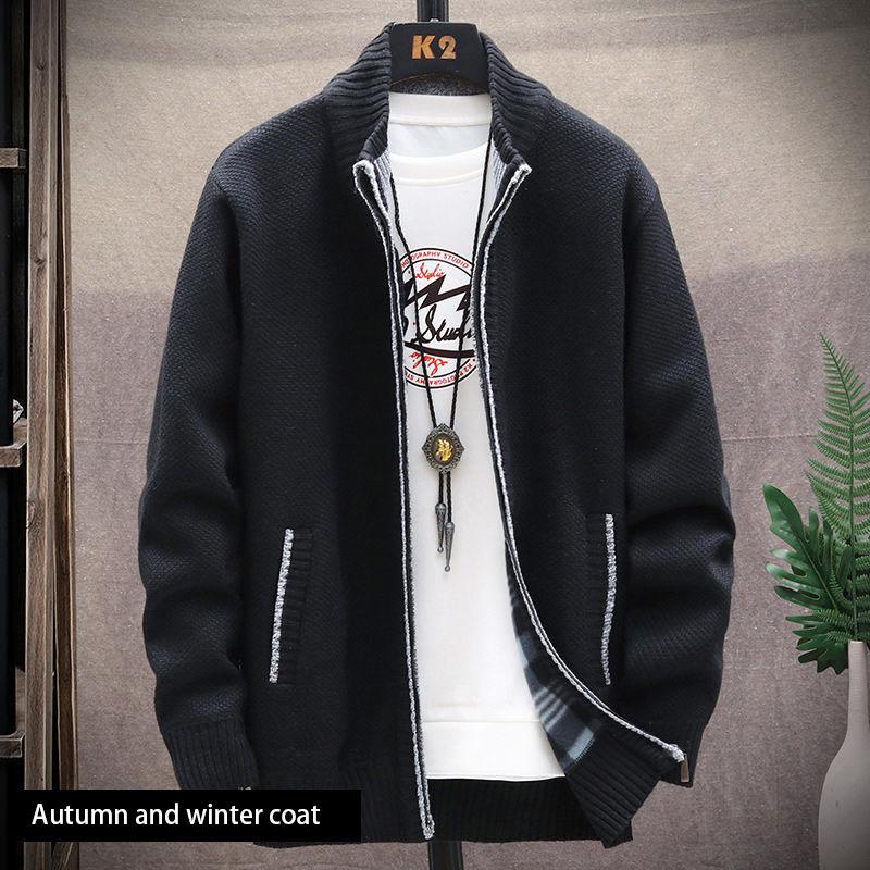 Men's Autumn and Winter Jackets, Youth Casual Fashion Tops, Knitted Jackets