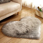 Love Heart Shape Fur Rugs Artificial Wool Sheepskin Baby Room Bedroom Soft Area Mat Long Hairy Rug Blue White Pink Shaggy Carpet