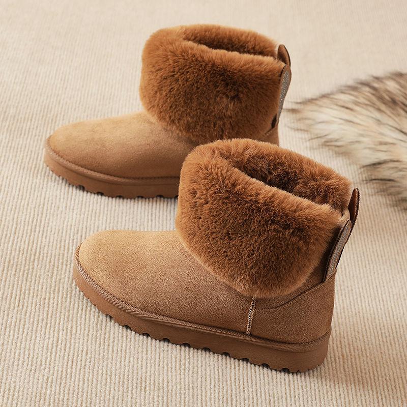 Snow Boots Women Thick Furry Shoes Women Winter Shoes Women Winter Plus Velvet Cotton Shoes Women's Shoes 2021
