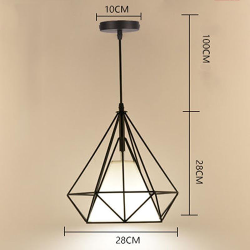 Iron Industrial Wind Living Room Loft  Home Cage Fixture Chandeliers