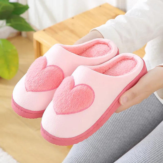 Winter Lovers Thicken Plus Velvet Home Cotton Slippers Non-slip Student Warm Shoes