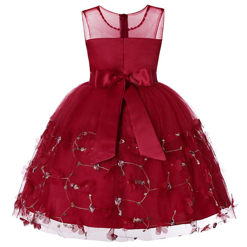 Summer Girls Dress Petal Embroidery Children's Photo Photography Clothing In The Big Children's Tutu Skirt Net Gauze Skirt