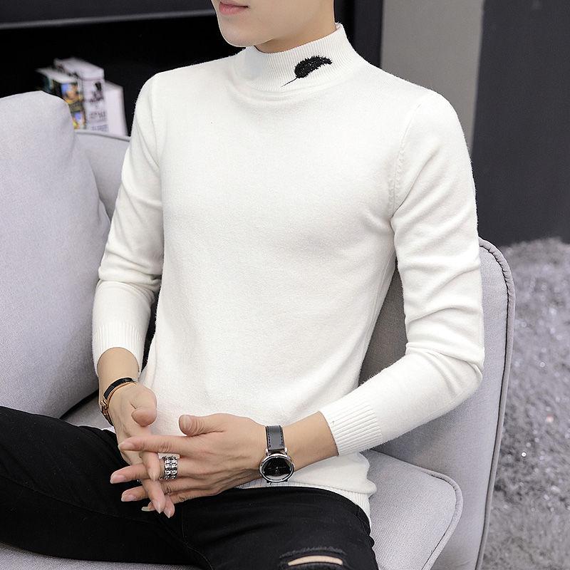 2019 Autumn Winter Men's Sweater Men Cashmere Sweater Casual Sweater Men's Slim Knitted Pullovers
